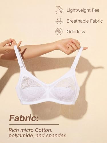 Image of INKURV Full Coverage Net Bra for Women Cotton| Comfortable Minimizer Bra for Heavy Breast Bra for Big Busts| Sag Lift Support Bra