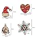 Lagnlnaoy Christmas Car Vent Clips, Crystal Rhinestone Holiday Decorations Set of 4, Santa Hat Snowflake Tree Heart Design