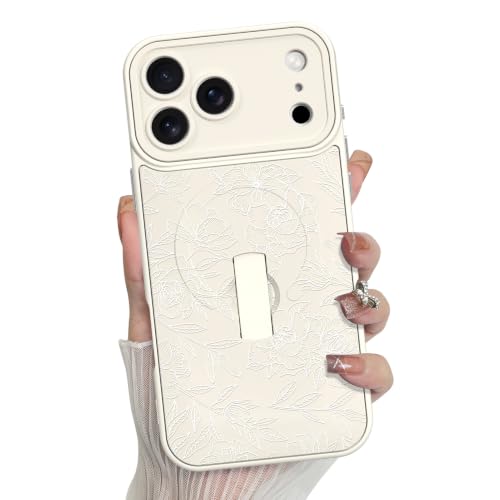 MZELQ Compatible with iPhone 18 Pro Max Case Rose Floral Flower -White