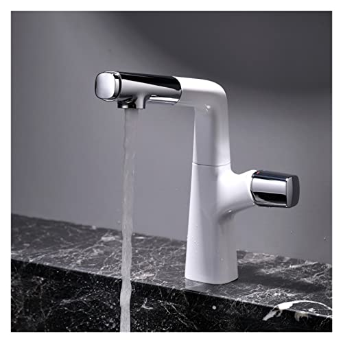 Mitigeur de lavabo en laiton massif de qualité supérieure avec douchette noir chrome