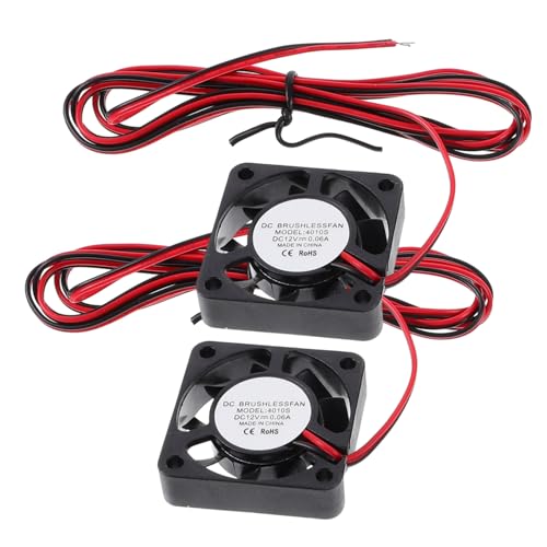 ULTECHNOVO 2 ventiladores de refrigeración para impresoras de ventilador silencioso con almohadilla, accesorios para sobrecalentamiento y fácil instalación