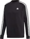 sudadera adidas originals amarilla adidas logo adidas 3-Stripes Crew Sweatshirt, Hombre, Black, S