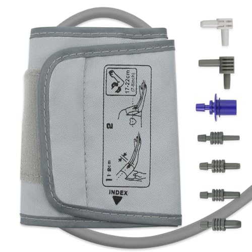 MEDLINKET Y003C1 Kleine Blutdruckmanschette 17-22 cm, verstellbare D-Ring-Manschette inklusive Universal-Schnittstellen-Set, kompatibel mit Omron Blutdruckmessgerät Heimgebrauch