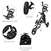 FLAGTAG Golf Push Cart 3 Wheel,Foldable Golf Push Cart,Golf Bag Cart with Foot Brake,Umbrella Holder, Cup Holder, Storage Compartment