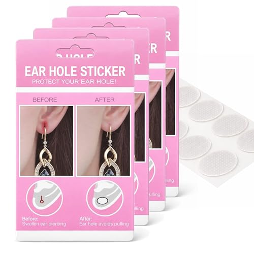 Invisible Earlobe Support Patches for Heavy Earrings – Waterproof Ear Tape & Stickers for Droopy or Big Hole Ears, Earring Supporter for Girls & Women (Transparent (Pack of 240))