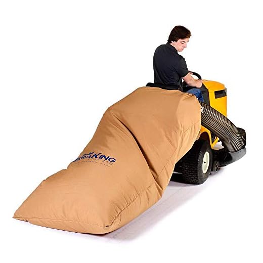 TerraKing 54 Cubic Foot Standard Leaf Bag - 120-inch Opening – for 2 Bag Material Collection Systems – Ride-On Lawnmowers - Heavy Duty Material – Fast & Easy Leaf Collection [ST95000]