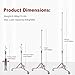 Zyernar Heavy Duty Light Stand with Casters,10ft/305cm Adjustable Light Stand with Stainless Steel