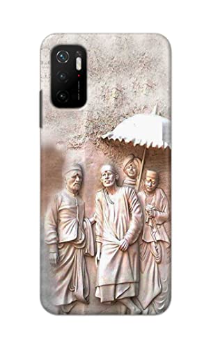 Image of Printed Hard Back Cover Case for Mi Poco M3 Pro 5G Back Cover (Sai Baba) -1803