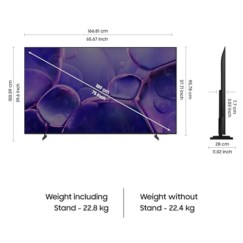 Image of Samsung 189 cm (75 inches) Crystal 4K Ultra HD Smart LED TV UA75UE85AFULXL (Black)