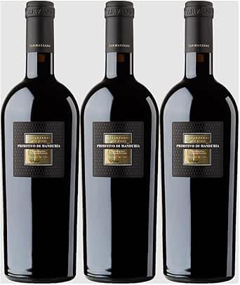 Primitivo DI Manduria 60 Sessantanni San Marzano Tre Bottiglie, 3 x 750ml