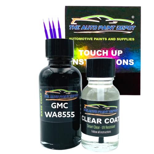 Auto Paint Depot Touch Up Paint for GMC Safari-Black 20/WA8555 (All Years, All Models) One Ounce with Clear Coat