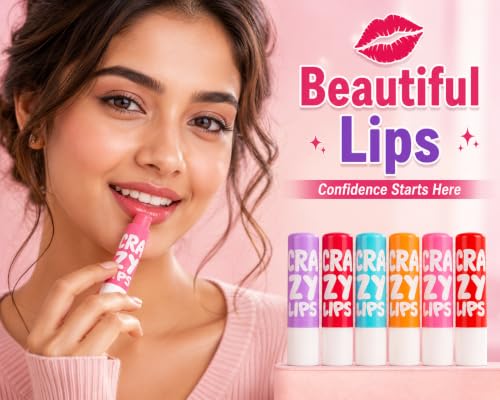 Image of INDIQUEHUB PACK OF 6 Lip Balm for Women & Girls | Moisturizing, Soft & Smooth Lips | Long Lasting, Natural Shine | Flavoured Lip Balm | Everyday Lip Care (6, multi)