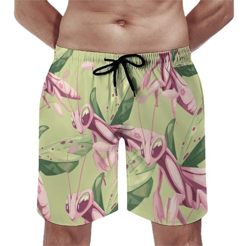 Orchid Mantis Men's Swim Trunks Board Shorts Beachshorts Swimsuits with Pockets Mesh Liner - Main Image