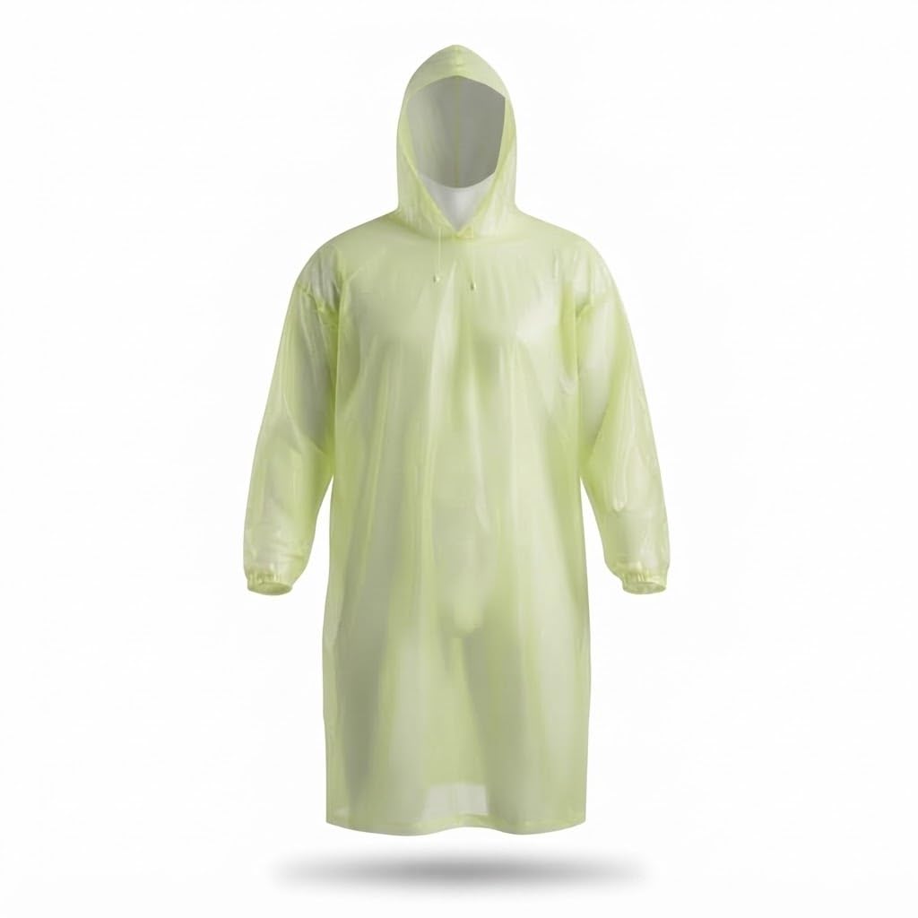 Waterproof Rain Poncho for Men & Women, Hooded Lightweight Reusable Raincoat, Portable Full Coverage Rainwear, Free Size for Bike Riding, Hiking, Travel & Monsoon Use-image-48