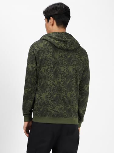 Image of Urbano Fashion Men's Cotton Regular Fit Printed Full Sleeve Casual Hooded Winterwear Sweatshirt
