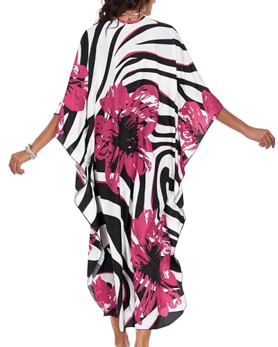 Image of Kaftan Dresses for Women V Neck Caftans Batwing Sleeve Beach Cover Ups
