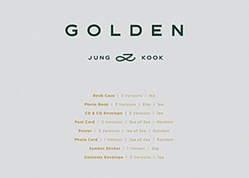 Miniatura 2 de JUNGKOOK - 1er Álbum KPOP en solitario dorado para BTS Photobook+CD+Postal+etc (sólido)