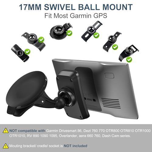 GPS Mount for Garmin 2 PCS GPS Holder for Car Windshield Suction Cup Mount - Thumbnail 2