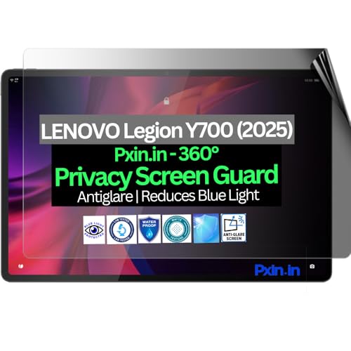 Image of Pxin Tablet Privacy Guard compatible with LENOVO Legion Y700 (2025) | Screen protector | Anti-Glare | Blue light filter | 360 degree Anti Spy | Eye Protection