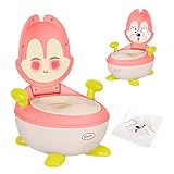 Múltiples funciones: orinal para bebé, orinal para niño / orinal para niño con respaldo / cojín diario. Apto para niños de 1 a 12 años. Ayude a los niños a aprender a ir al baño y hacer que los padres sean más fáciles.