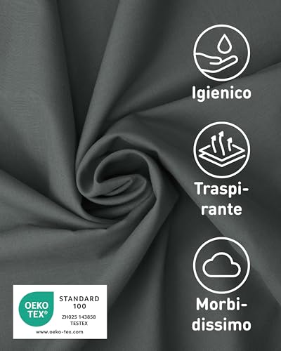 Fit-Flip Lenzuola sacco a pelo ultraleggero da viaggio, sacco a pelo in microfibra con scomparto per cuscino, sacco a pelo estivo morbido in seta, sacco lenzuolo anche come sacco a pelo (grigio scuro) - 6