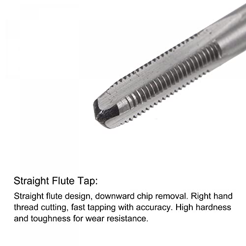 uxcell m5 x 08 straight flute thread tap and 42mm twist drill bit set metric titanium plated 6542 high speed steel machine screw thread tap threading drilling tool