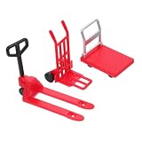 Tamaño pequeño: el tamaño pequeño es adecuado para que la mano pequeña del lo agarre, carretilla elevadora en miniatura, mini carrito de plataforma de juguete