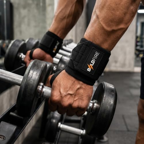 Image of Weight Lifting Wrist Straps for Gym, Adjustable Cotton Wrist Support, Black