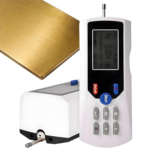 WTRYRN High Precision Metal Roughness Measuring Instrument,Portable Digital Profilometer,0.001µm Accuracy/Rechargeable/Stores 200 Data Sets for Electronics Industry QC