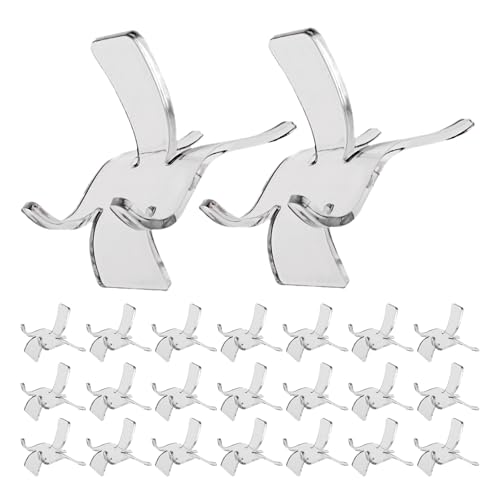 BESTYASH Support de Collection en Acrylique Transparent Petit Format, Lot de 30 Pièces, Socle D'exposition Antidérapant pour Cristaux, Géodes et Pendentifs, Présentoir Polyvalent