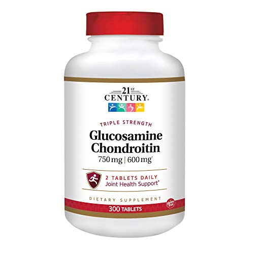 21st Century Glucosamine Chondroitin 750/600mg - Triple Strength, Tablets, 300 Count