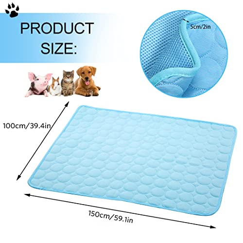 Pet Cooling Mat For Dogs Cats-Ice Silk Dog Cooling Mats, Summer Dog Cooling Pads, Dog Crate Mat Cat Cooling Mat, Portable & Washable Pet Cooling Blanket For Kennel/Sofa/Bed/Floor/Car Seats #TOP1