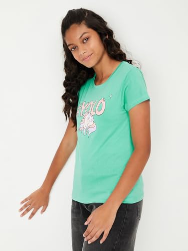 Image of Max Girl's Cotton Regular Fit Graphic Printed T-Shirt - Pack of 3