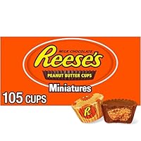 REESE'S Miniatures Milk Chocolate Peanut Butter Cups, Candy Packs, 0.31 oz (105 Pieces)