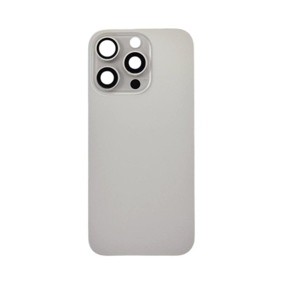 Dos en verre iPhone 16 Pro Max titane naturel pour réparer un smartphone brisé