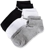 Reebok Active Core 3 Pairs Low-Cut Calcetines, Unisex Adulto, Medium Grey Heather/White/Black,...