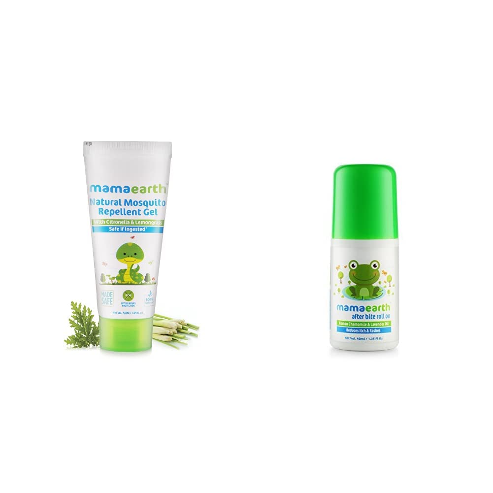 Buy Mamaearth Natural Mosquito Repellent Gel, 50ml & After Bite Roll On