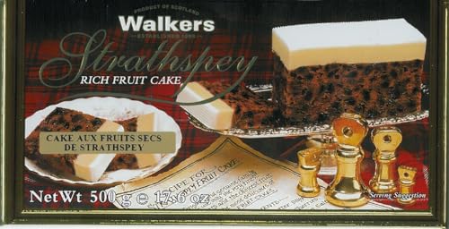 Walker's Shortbread Strathspey Rich Holiday Fruit Cake, Luxury Holiday Treat, 17.6 Oz Box