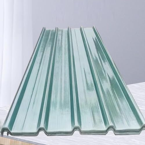 ZBWWBZZ Placas de policarbonato para techos, láminas de resina de fibra de vidrio, placas de techo onduladas para techos, establos, invernaderos, estadios, 35 x 39 pulgadas, 5 unidades