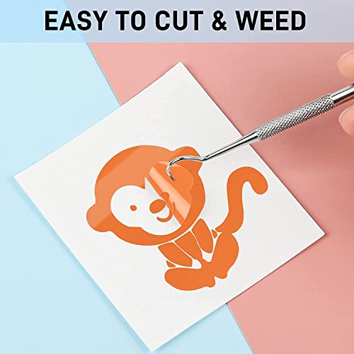 IModeur Permanent Adhesive Backed Vinyl Sheets (40 Packs, 12"x12") - 40 Assorted Glossy Colors Adhesive Vinyl Sheets for All Kinds of Cutting Machines