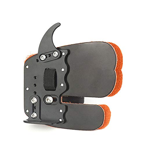 e5e10 Archery Leather Finger Tab Guard Protection Pad Glove Tab Bow Three-Finger for Tradition Bow Recurve Bow