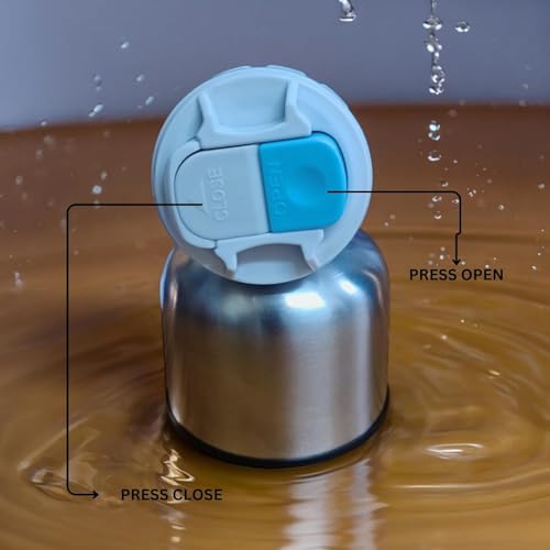 Image of Stylbase Stainless Steel Hot and Cold Vacuum Flask Bottle Girls Boys Water Bottle Leak-Proof for Office Gym Home Kitchen Hiking Travel Sports School 600 ml (PP Steel Bottle)