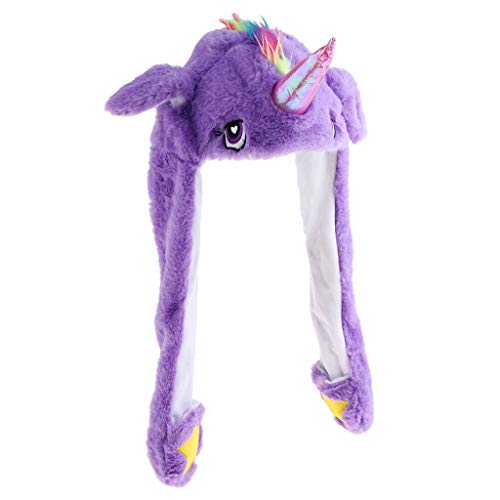 Hellery Lustige Plüsch Mütze Hut Bewegen Ohren Pferd Tier Hut Foto Requisiten Zubehör