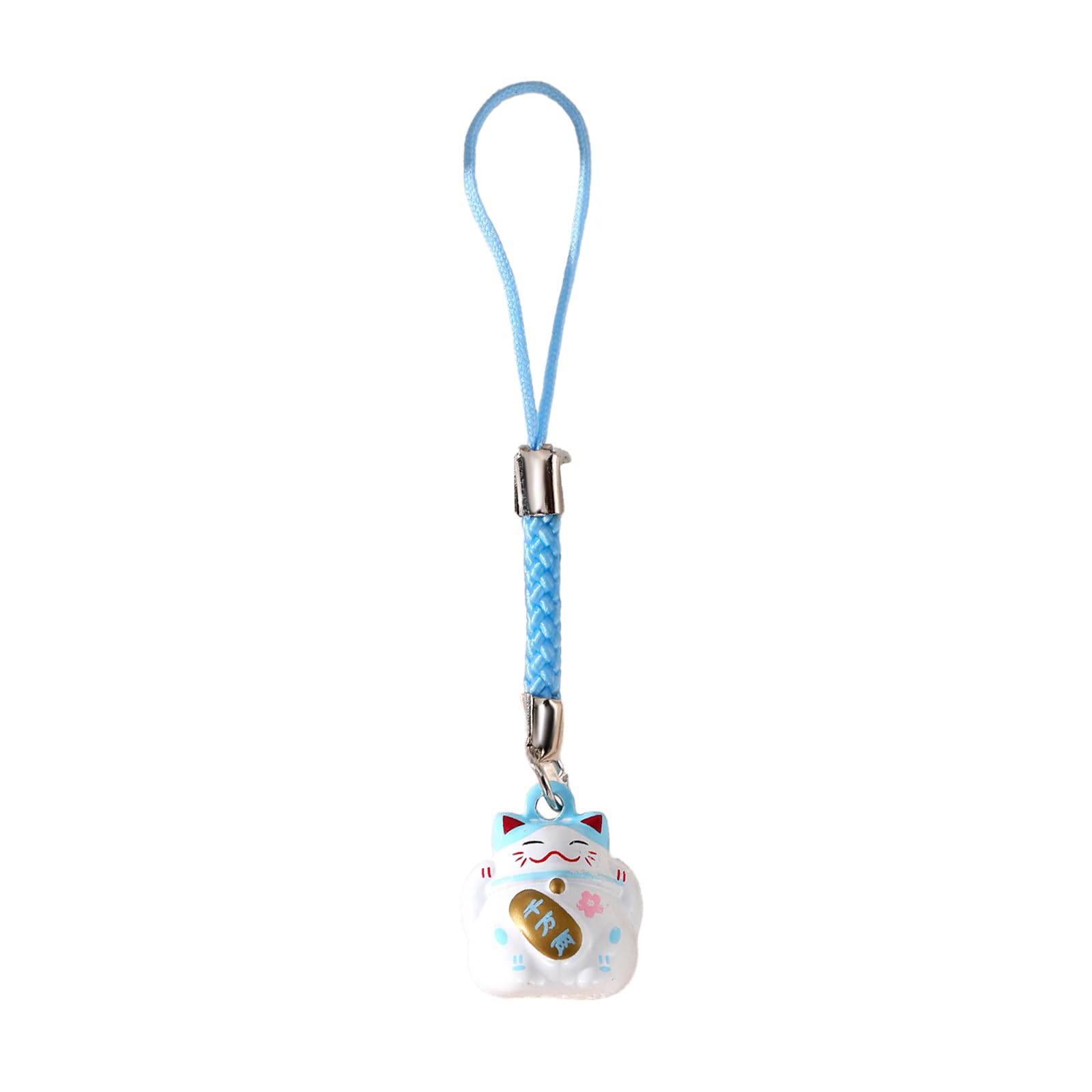 NEWFT Assorted Luck Cat Keychain Charm Lovely Cat Pendant Keychains With Bells Phone Accessory For Good Luck And Styles