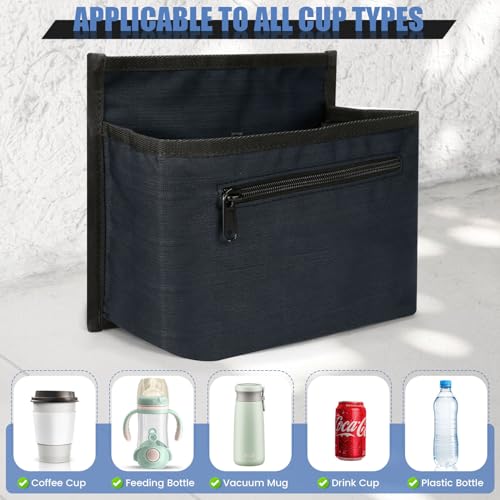 Image of Luggage Travel Cup Holder for Suitcase, Drink Carrier for Coffee Tumblers