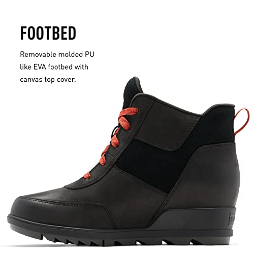 Sorel Women's Evie Sport Lace Bootie — Waterproof Suede & Leather — Wedge Ankle Sneaker — Booties4