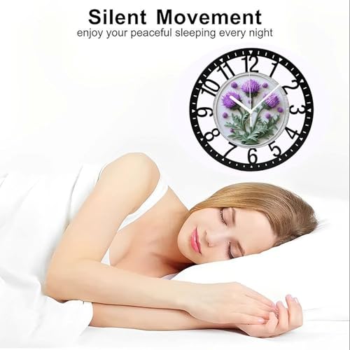 Reloj de Pared Analógico 25 cm Silencioso Madera y Metal miniatura 6