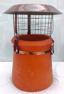 BritCowl Budget Bird Guard and rain Cap, Terracotta for 125-250mm Chimney pots