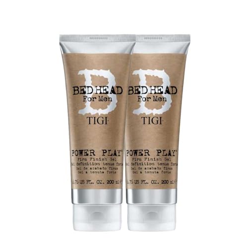 TIGI Bed Head for Men Power Play Firm Hold Hair Gel 2-Pack, 6.76 Oz Ea