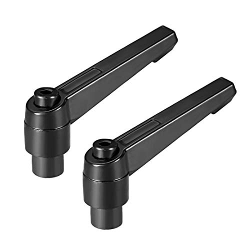 Image of uxcell M8 Handle Adjustable Clamping Lever Thread Push Button Ratchet Female Threaded Stud 2 Pcs